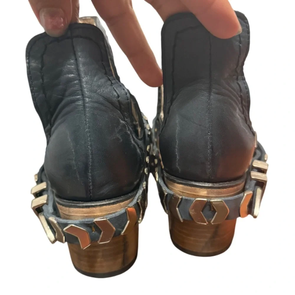 Freebird by Steven blade leather moto buckle booties - Picture 5 of 11